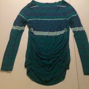 Liz Lange long sleeve maternity shirt with stripes